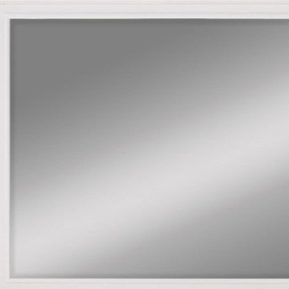 28" White Solid Wood Framed Full Length Hanging Mirror HomeRoots