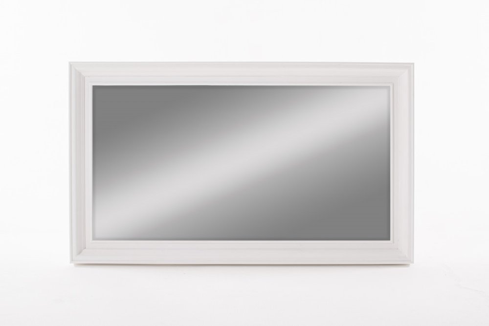 28" White Solid Wood Framed Full Length Hanging Mirror HomeRoots