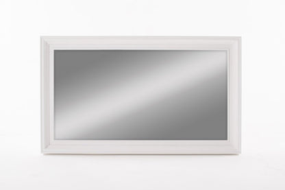 28" White Solid Wood Framed Full Length Hanging Mirror HomeRoots