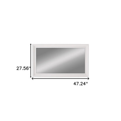 28" White Solid Wood Framed Full Length Hanging Mirror HomeRoots