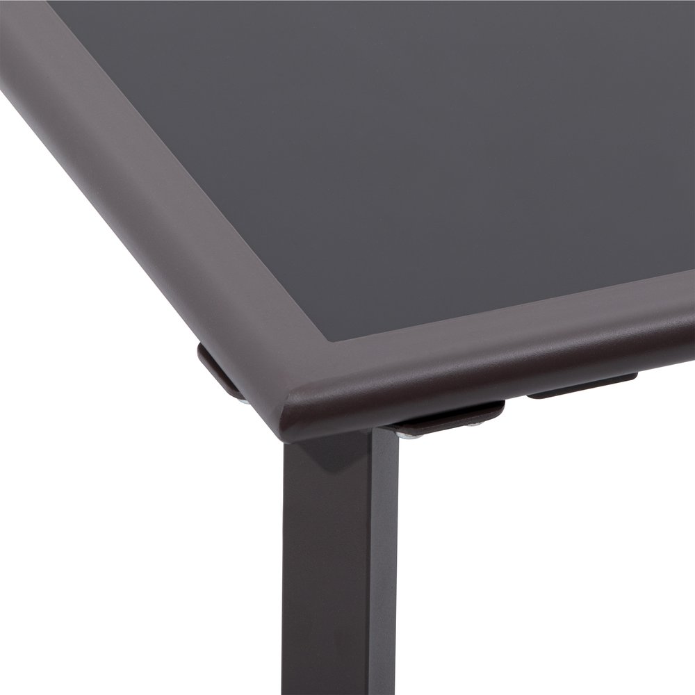 18" Black Square Glass Outdoor Side Table HomeRoots