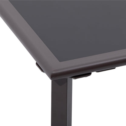 18" Black Square Glass Outdoor Side Table HomeRoots