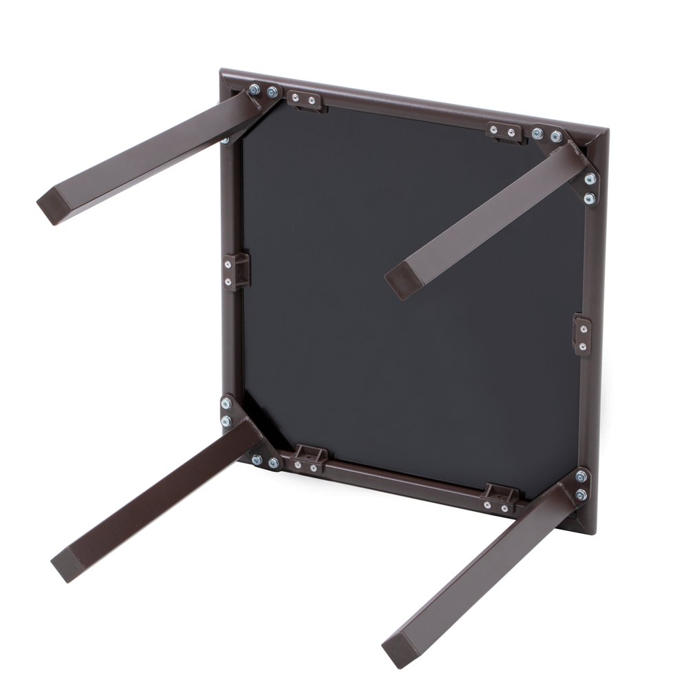 18" Black Square Glass Outdoor Side Table HomeRoots