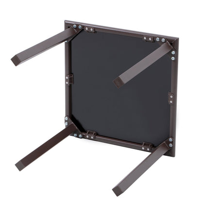 18" Black Square Glass Outdoor Side Table HomeRoots