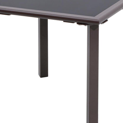 18" Black Square Glass Outdoor Side Table HomeRoots