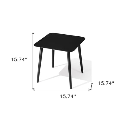 16" Gray Square Metal Outdoor Side Table - FurniFindUSA