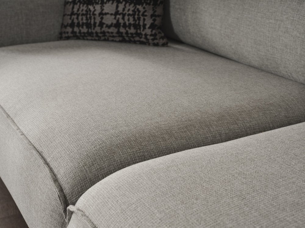 90" Light Gray Linen Sleeper Sofa With Toss Pillows HomeRoots