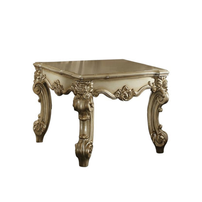 26" Gold Patina Manufactured Wood Square End Table HomeRoots