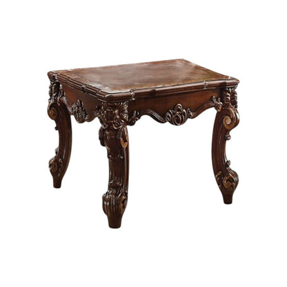26" Cherry Manufactured Wood Square End Table HomeRoots