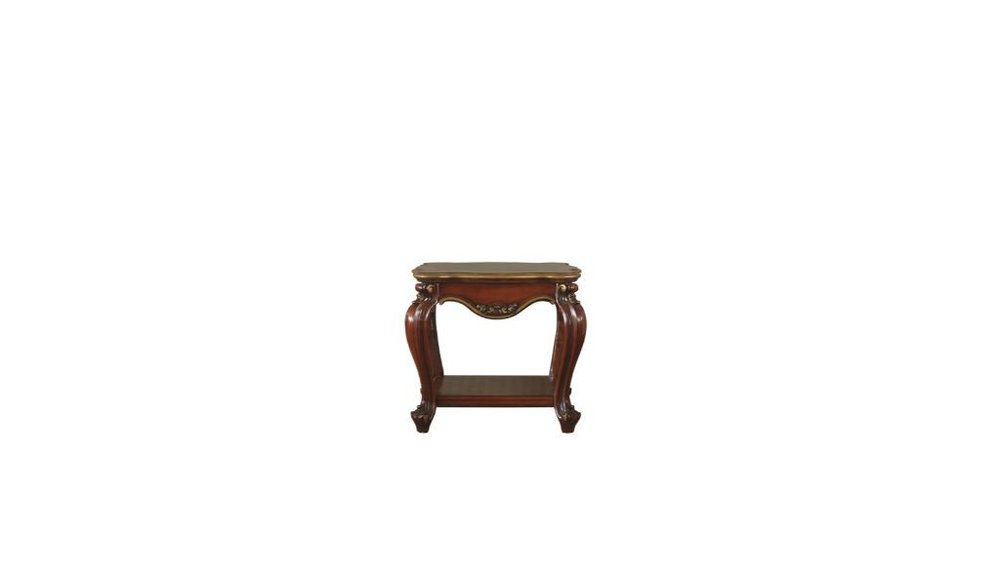 24" Oak Solid Wood Square End Table With Shelf HomeRoots