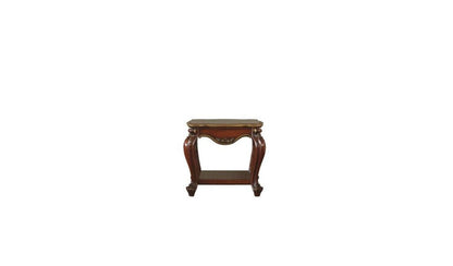 24" Oak Solid Wood Square End Table With Shelf HomeRoots