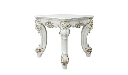 26" Antique Pearl Manufactured Wood Square End Table HomeRoots
