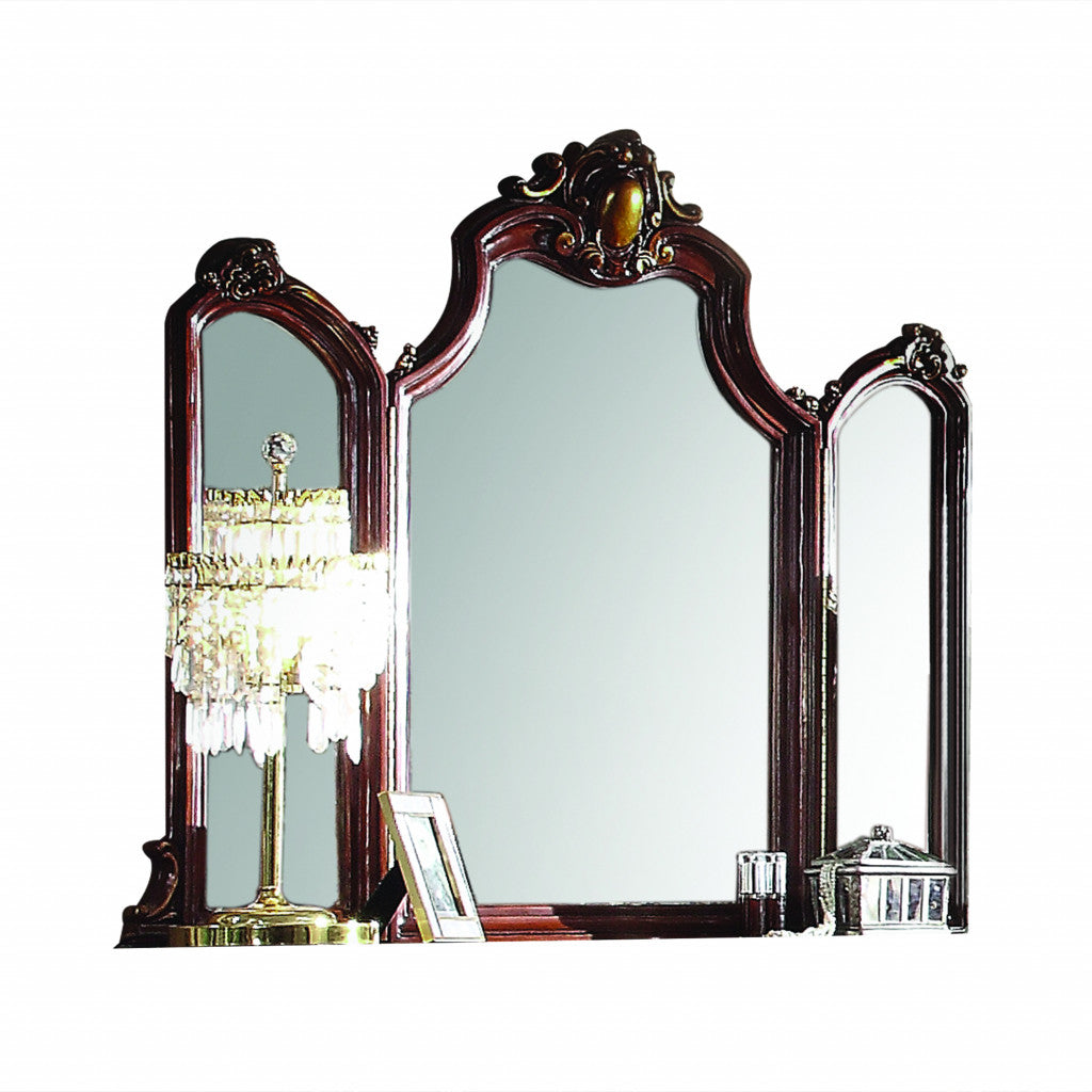 45" Irregular Dresser Wood Mirror