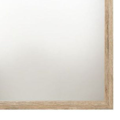 40" Natural Square Wood Framed Accent Mirror HomeRoots