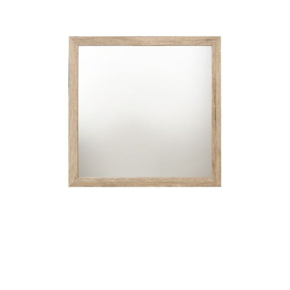 40" Natural Square Wood Framed Accent Mirror HomeRoots