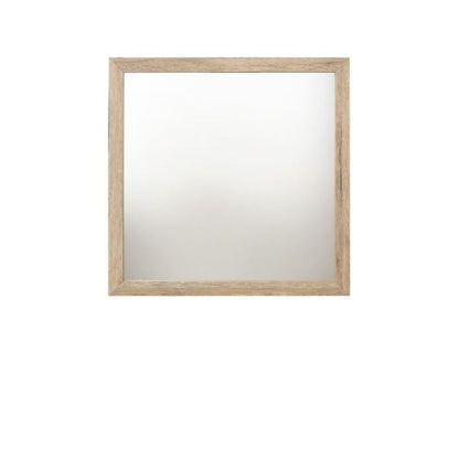 40" Natural Square Wood Framed Accent Mirror HomeRoots