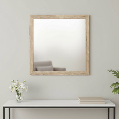40" Natural Square Wood Framed Accent Mirror HomeRoots