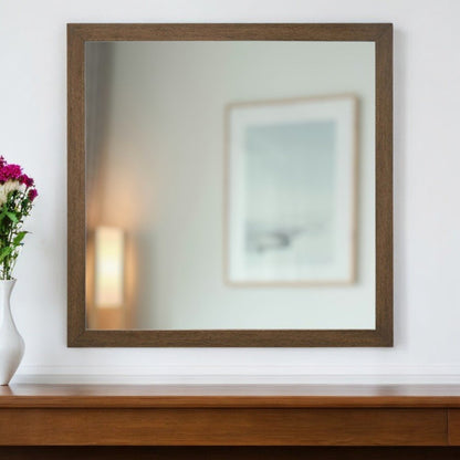 40" Square Wood Framed Accent Mirror HomeRoots