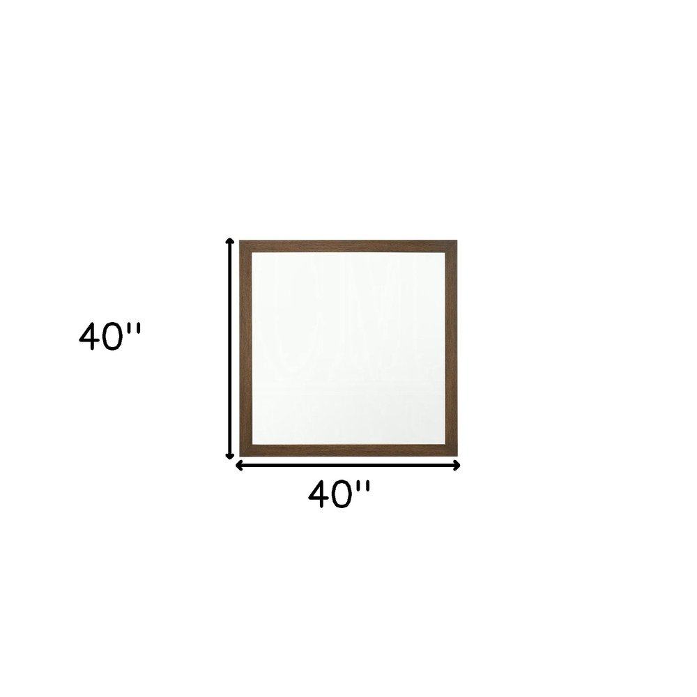 40" Square Wood Framed Accent Mirror HomeRoots