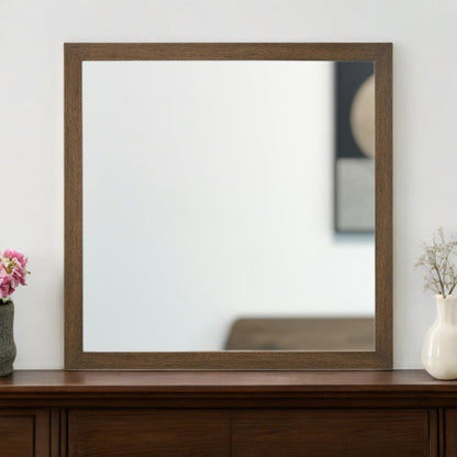 40" Square Wood Framed Accent Mirror HomeRoots