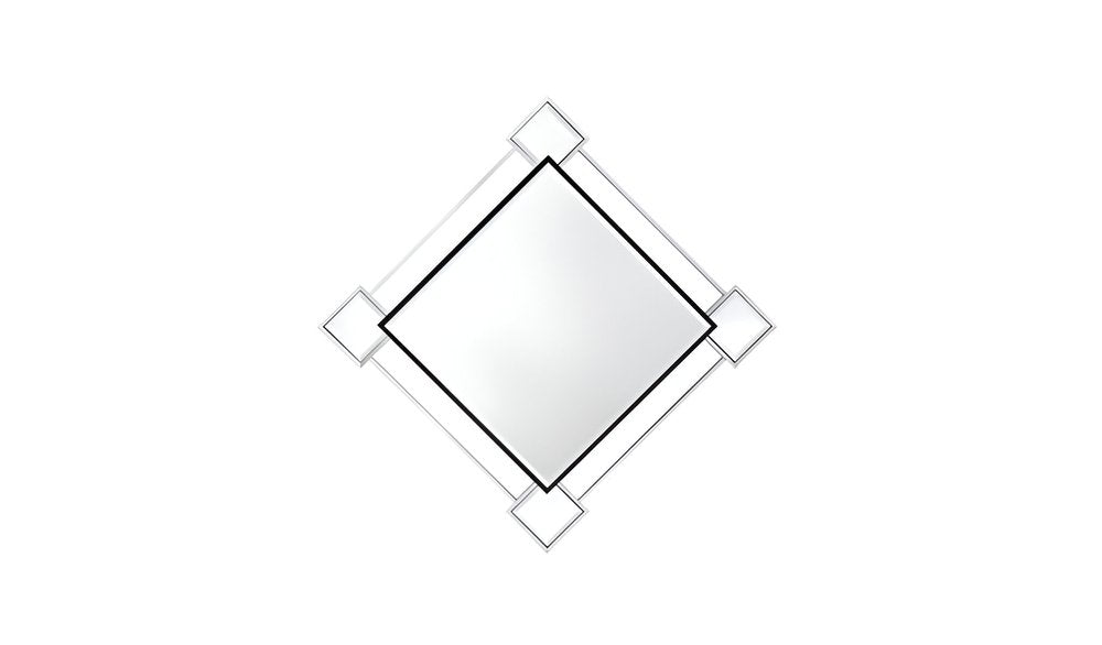 45" Gray And Black Abstract Metal Framed Accent Mirror HomeRoots