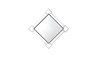 45" Gray And Black Abstract Metal Framed Accent Mirror HomeRoots
