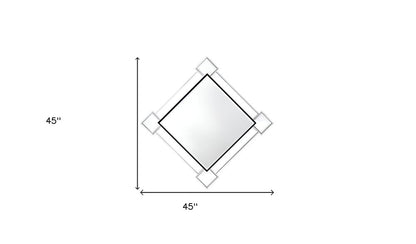 45" Gray And Black Abstract Metal Framed Accent Mirror HomeRoots