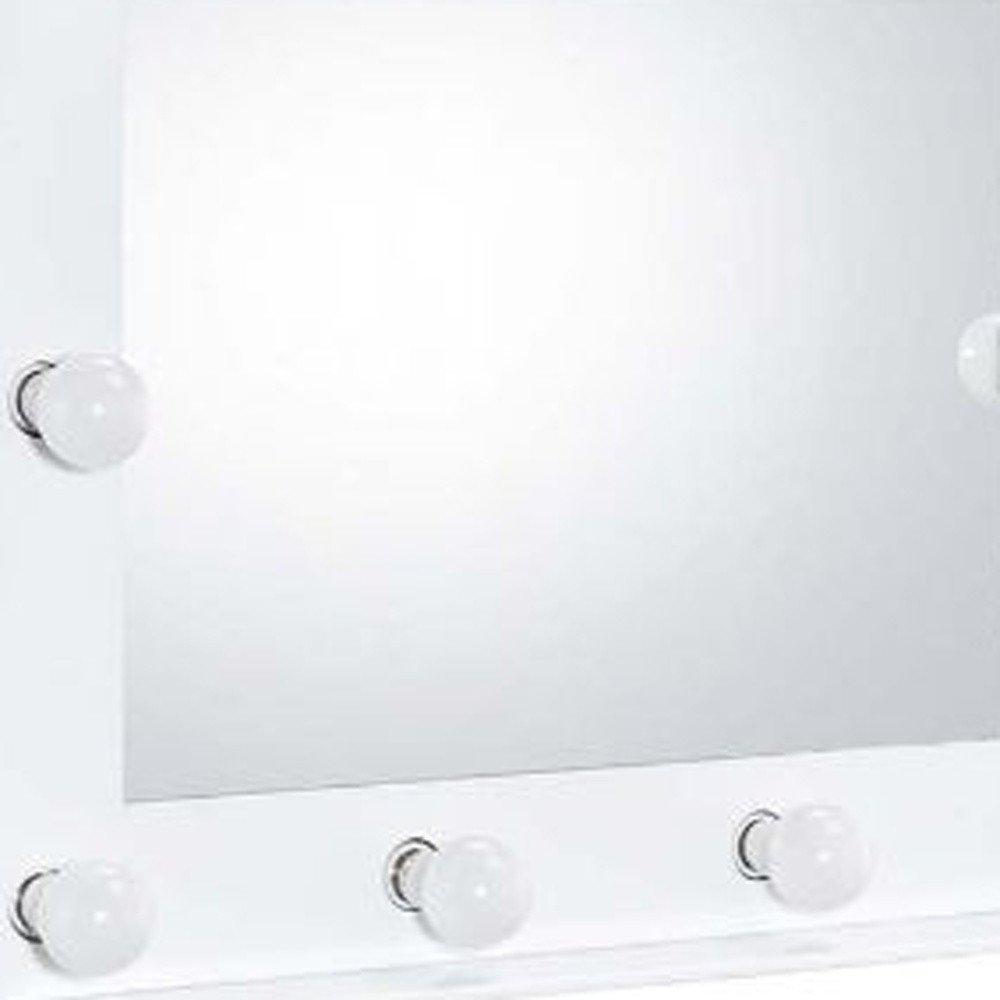 26" White Metal Framed Mounted Accent Mirror HomeRoots