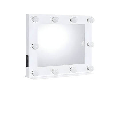 26" White Metal Framed Mounted Accent Mirror HomeRoots