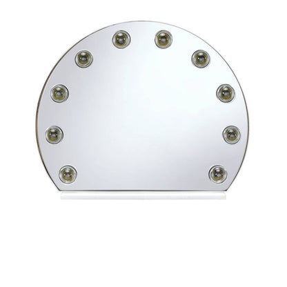 15" White Abstract Metal Framed Mounted Accent Mirror HomeRoots