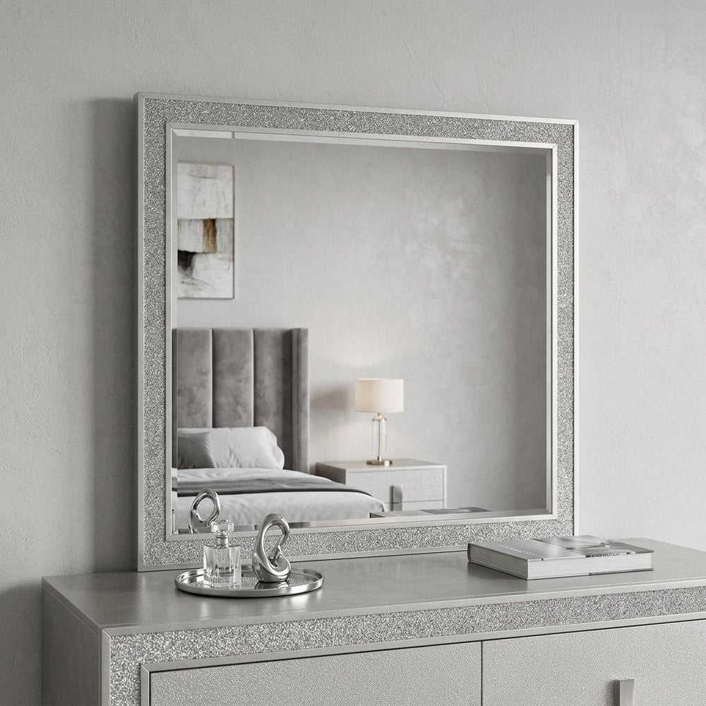 36" Square Wood Framed Mounted Dresser Mirror HomeRoots