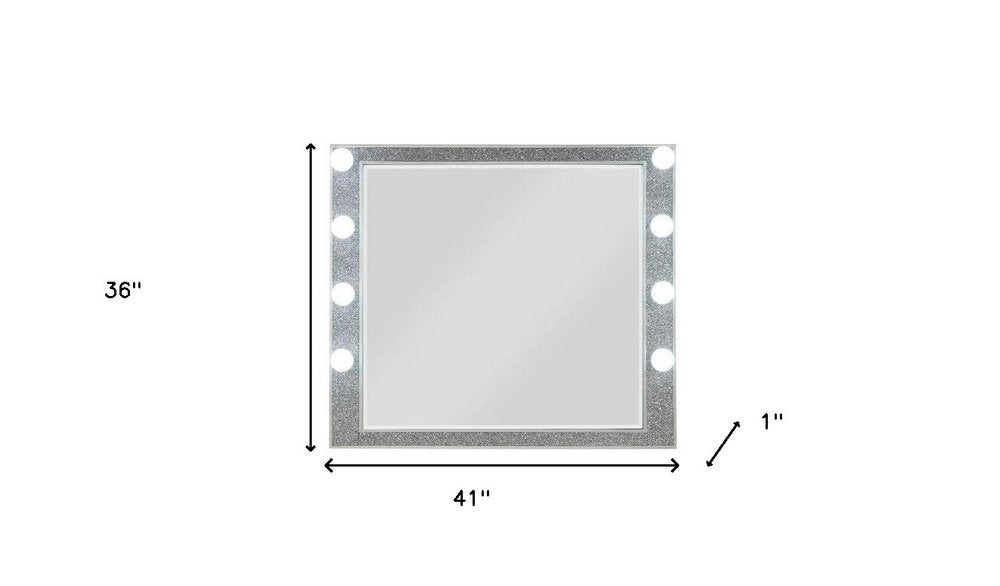 36" Square Wood Framed Mounted Dresser Mirror HomeRoots