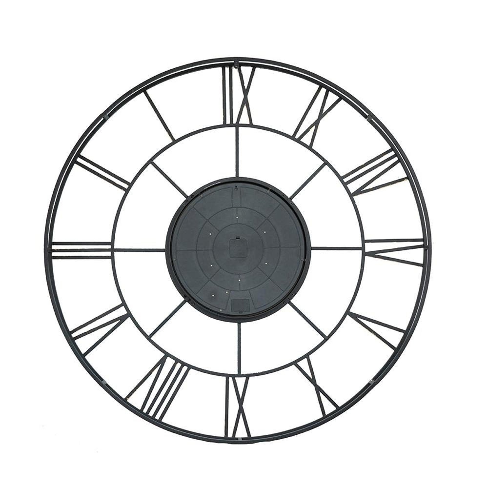 56" Circle Copper Metal and Glass Analog Exposed Gear Wall Clock HomeRoots