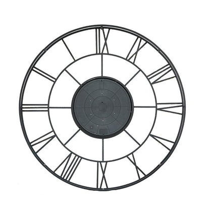 56" Circle Copper Metal and Glass Analog Exposed Gear Wall Clock HomeRoots