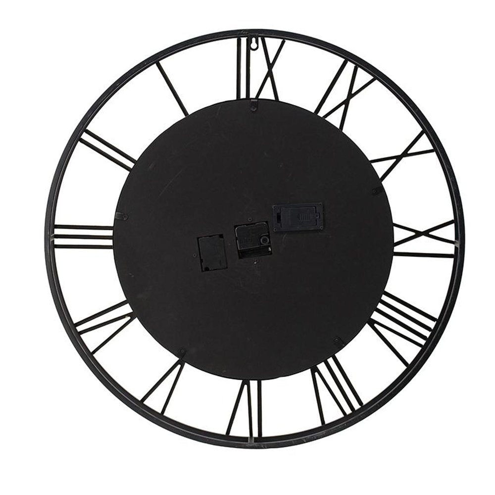28" Circle Copper Metal and Glass Analog Exposed Gear Wall Clock HomeRoots