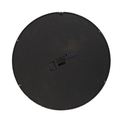 28" Circle Black and Gray Wood and Glass Analog Exposed Gear Wall Clock HomeRoots
