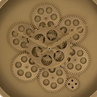 24" Circle Gold Acrylic Analog Wall Clock HomeRoots