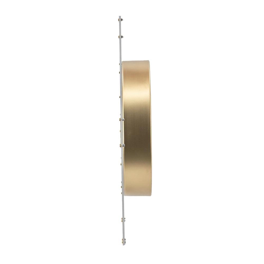 24" Circle Gold Acrylic Analog Wall Clock HomeRoots