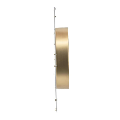 24" Circle Gold Acrylic Analog Wall Clock HomeRoots