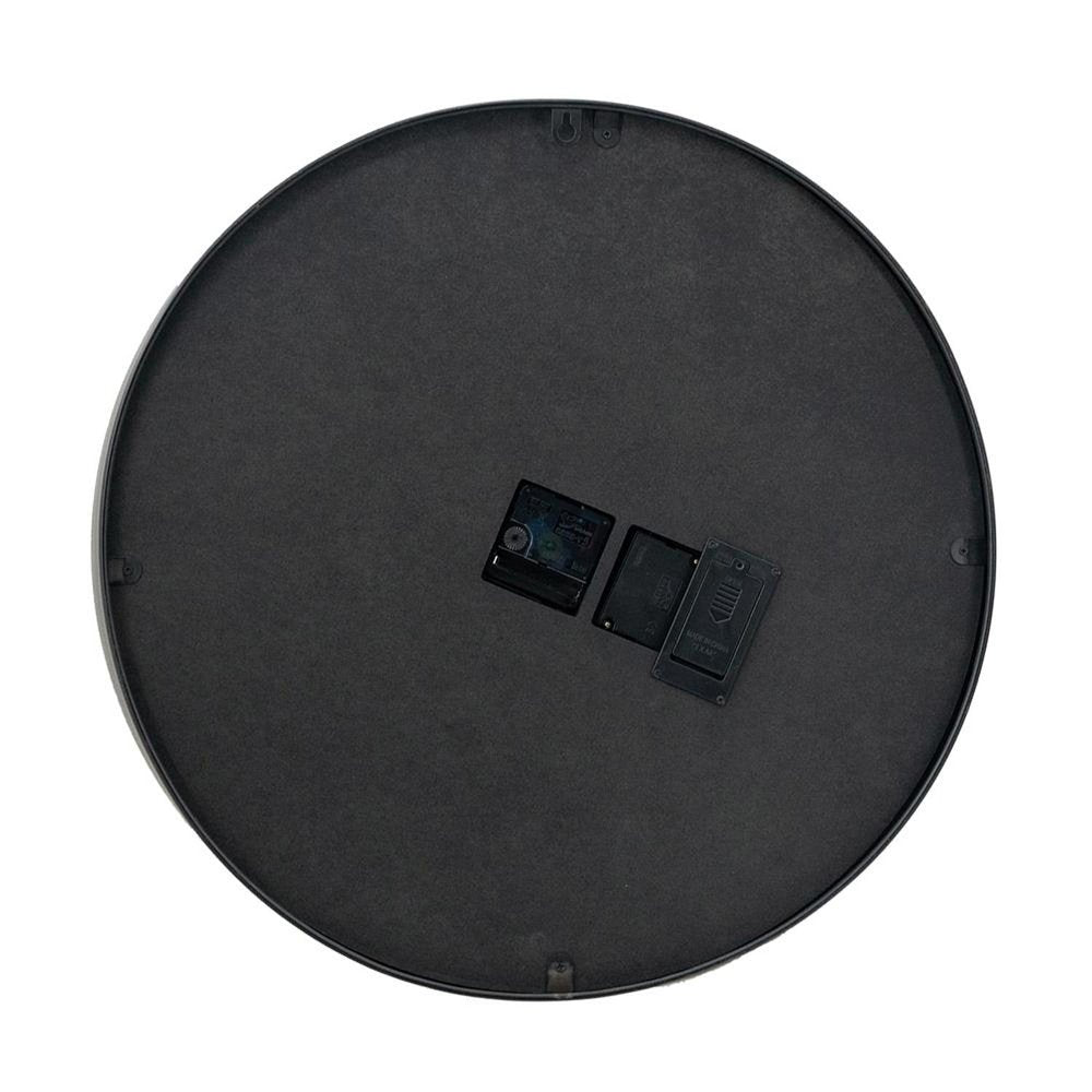 20" Circle Black and Gold Metal and Glass Analog Wall Clock HomeRoots