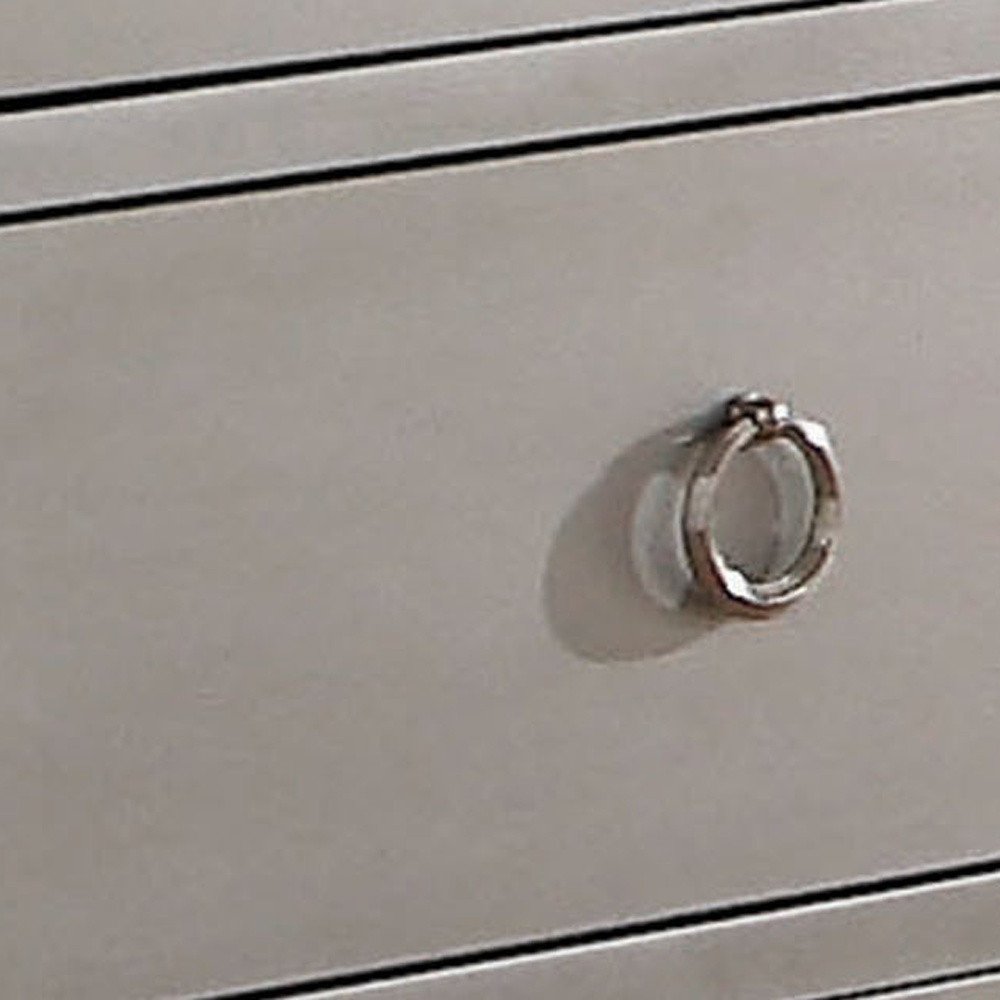 57" Platinum Solid and Manufactured Wood Seven Drawer Triple Dresser HomeRoots
