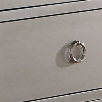 57" Platinum Wood Seven Drawer Triple Dresser