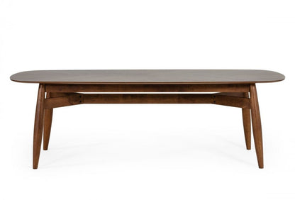 95" Brown Solid Wood Dining Table HomeRoots