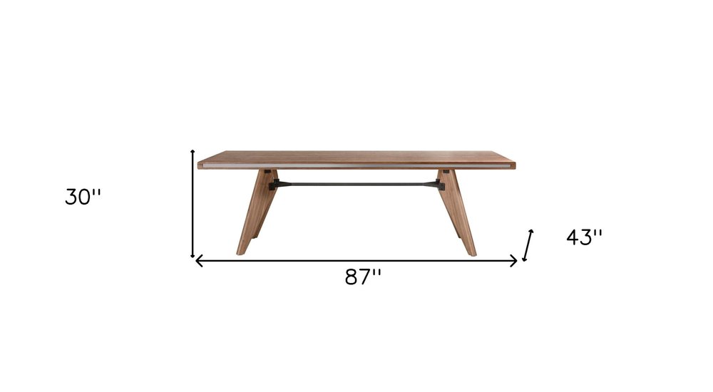 87" Brown Dining Table HomeRoots