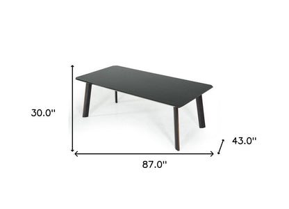 87" Ebony Dining Table HomeRoots