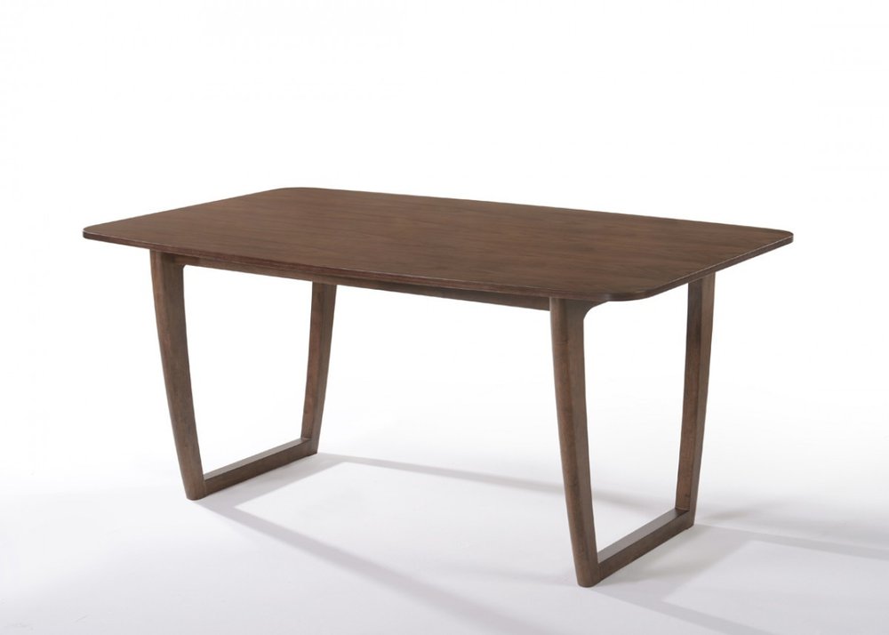 63" Walnut Rectangular Dining Table HomeRoots
