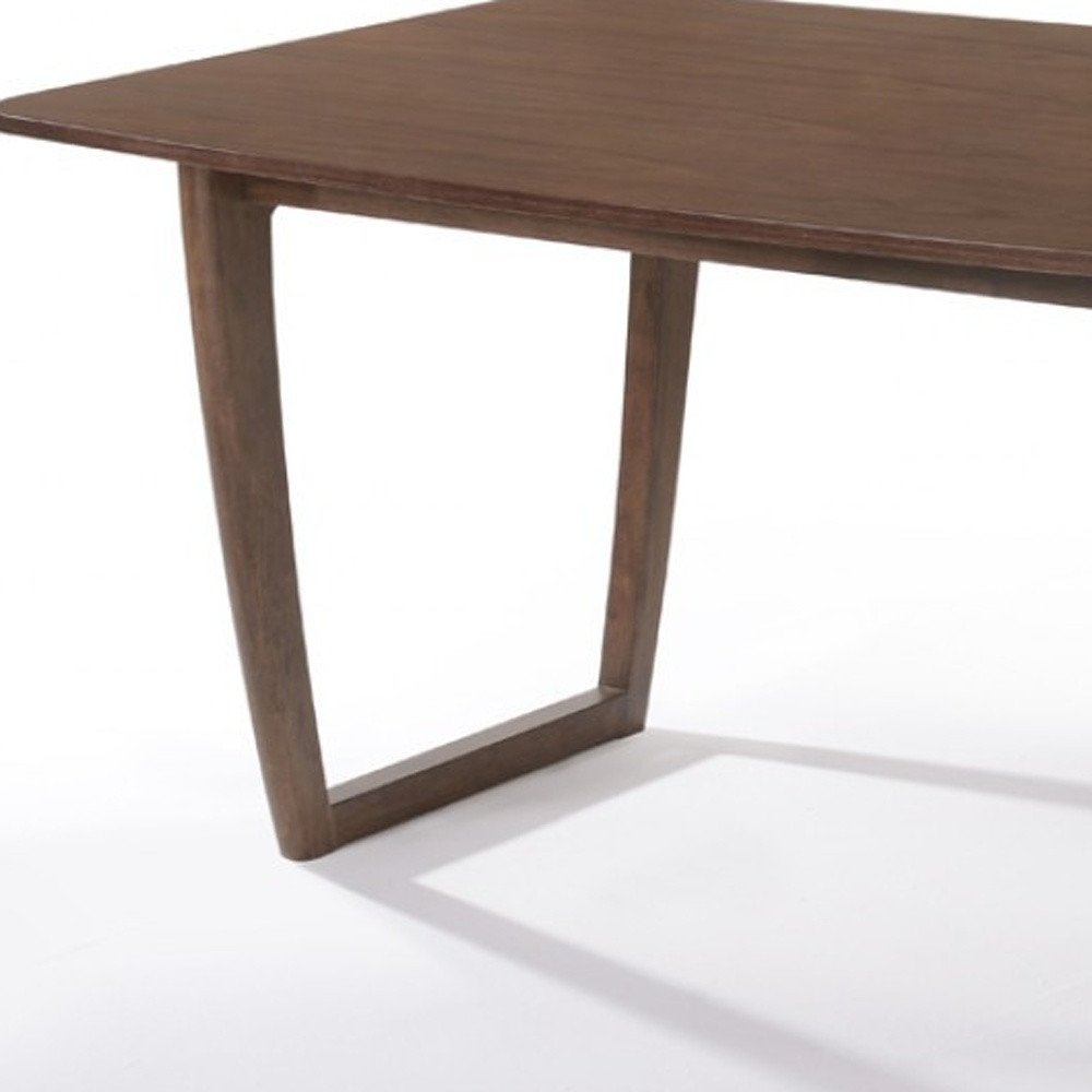 63" Walnut Rectangular Dining Table HomeRoots