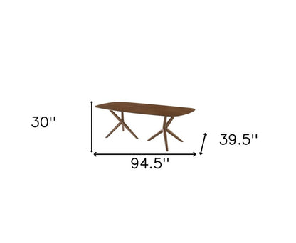 95" Brown Solid Manufactured Wood Dining Table HomeRoots
