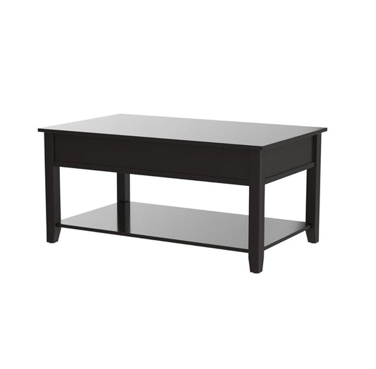 40" Black Wood Lift Top Coffee Table HomeRoots
