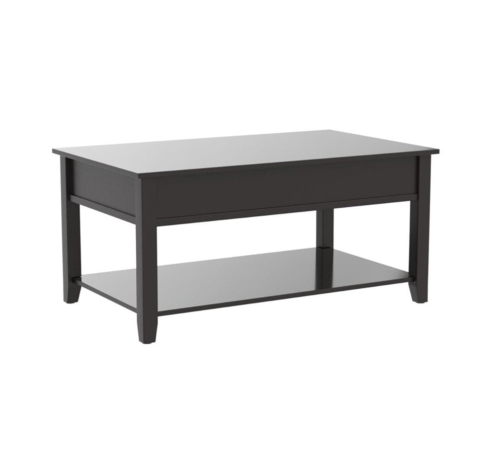 40" Black Wood Lift Top Coffee Table HomeRoots